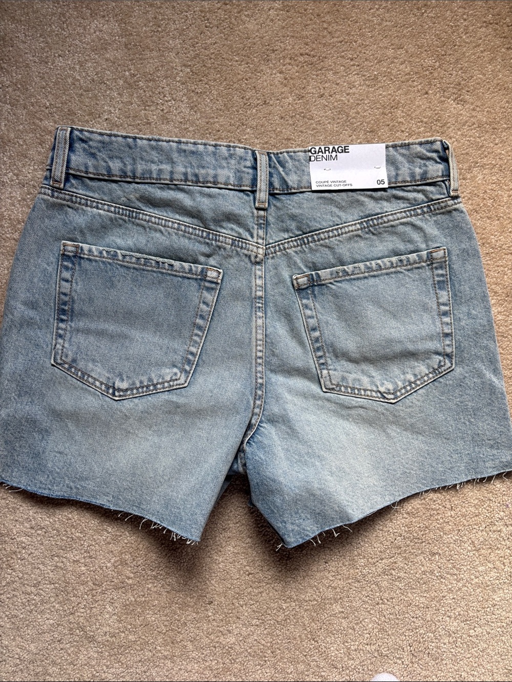 Garage Light Blue Distressed Denim Cutoff Shorts - Picture 2 of 2
